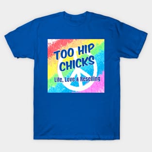 THC Rainbow Peace Blue Lettering T-Shirt